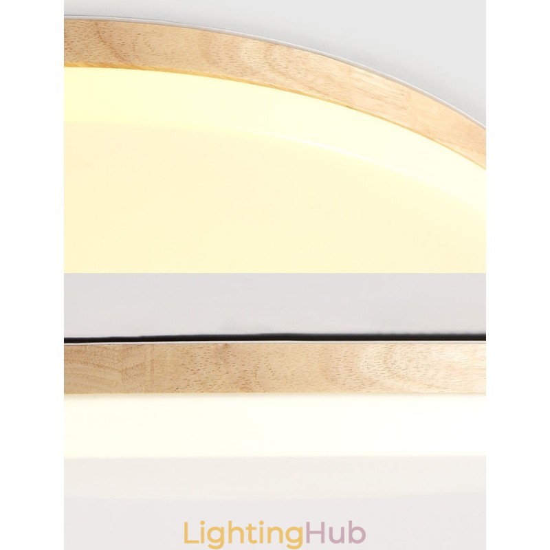 Nordic Round Ceiling Lamp Simple Modern Solid Wood Lamp Ultra thin Ceiling Lamp