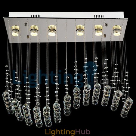 Modern Contemporary Chandelier Flush mount Pendant Fixture Crystal Rain Drop Light Modern Contemporary Chandelier Flush mount Pendant Fixture Crystal Rain Drop Light
