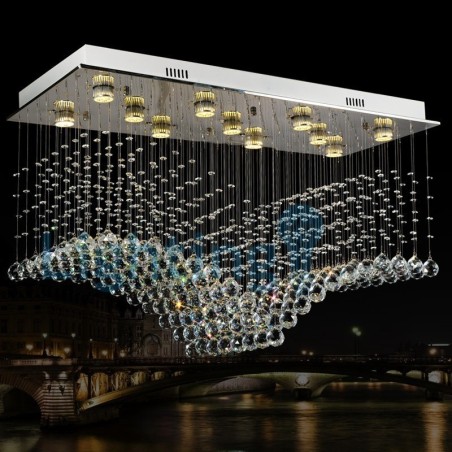Modern Contemporary Chandelier Flush mount Pendant Fixture Crystal Rain Drop Light Modern Contemporary Chandelier Flush mount Pendant Fixture Crystal Rain Drop Light