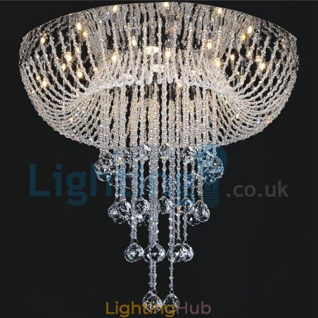 Modern Contemporary Chandelier Flush mount Pendant Fixture Crystal Rain Drop Light Modern Contemporary Chandelier Flush mount Pendant Fixture Crystal Rain Drop Light