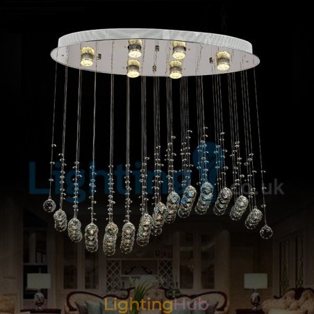 Modern Contemporary Chandelier Flush mount Pendant Fixture Crystal Rain Drop Light Modern Contemporary Chandelier Flush mount Pendant Fixture Crystal Rain Drop Light