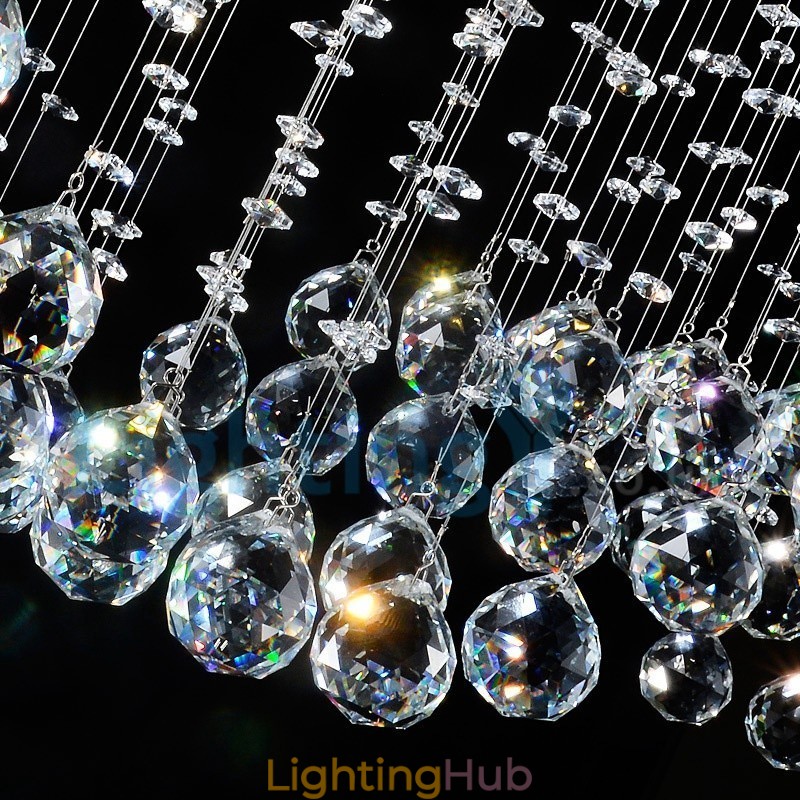 Modern Contemporary Chandelier Flush mount Pendant Fixture Crystal Rain Drop Light