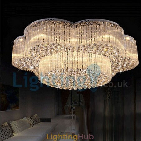 Modern Contemporary Chandelier Flush mount Pendant Fixture Crystal Rain Drop Light Modern Contemporary Chandelier Flush mount Pendant Fixture Crystal Rain Drop Light