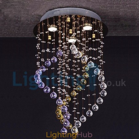 Modern Contemporary Chandelier Flush mount Pendant Fixture Crystal Rain Drop Light Modern Contemporary Chandelier Flush mount Pendant Fixture Crystal Rain Drop Light