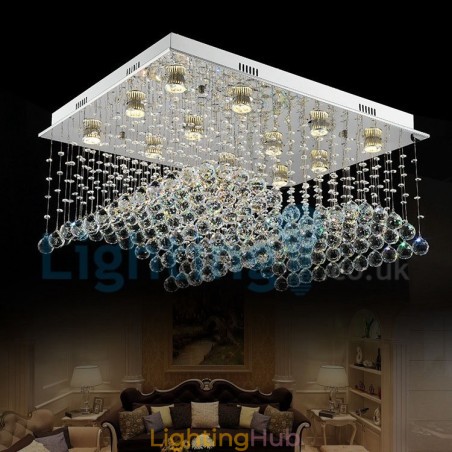 Modern Contemporary Chandelier Flush mount Pendant Fixture Crystal Rain Drop Light Modern Contemporary Chandelier Flush mount Pendant Fixture Crystal Rain Drop Light