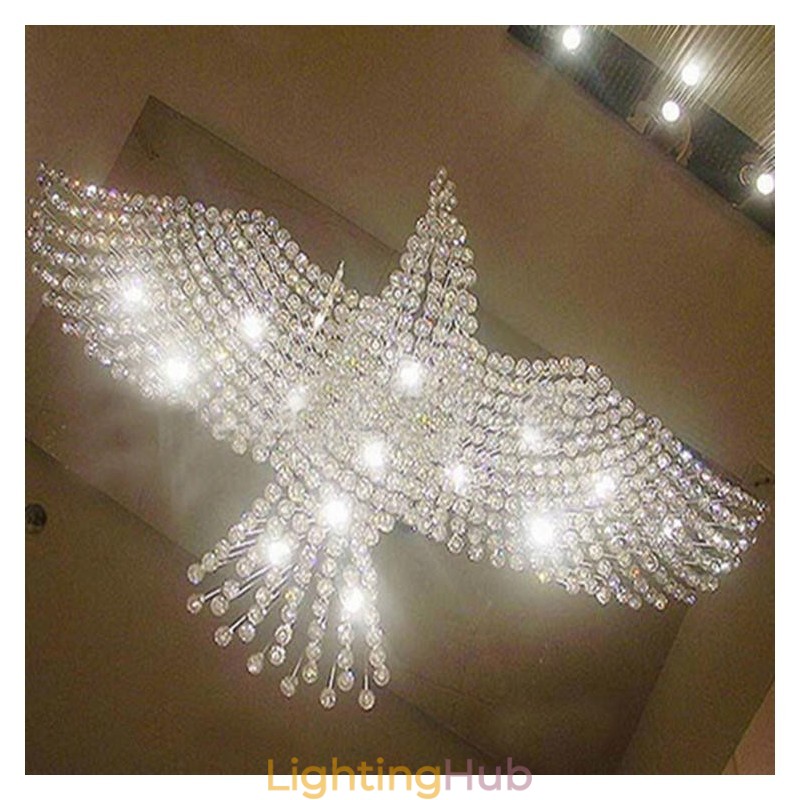 Modern Contemporary Chandelier Flush mount Pendant Fixture Crystal Rain Drop Light