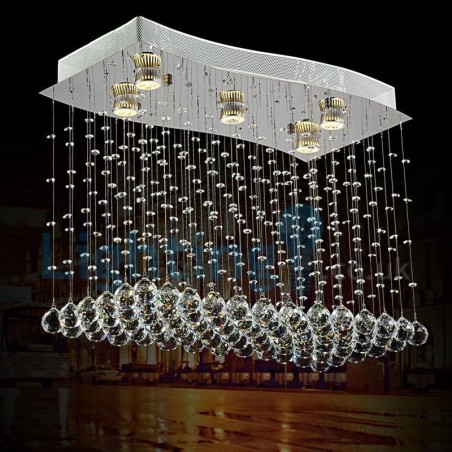 Modern Contemporary Chandelier Flush mount Pendant Fixture Crystal Rain Drop Light Modern Contemporary Chandelier Flush mount Pendant Fixture Crystal Rain Drop Light