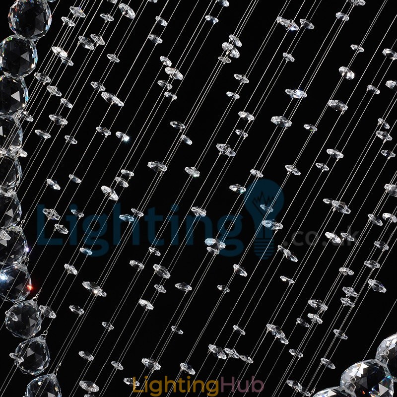 Modern Contemporary Chandelier Flush mount Pendant Fixture Crystal Rain Drop Light
