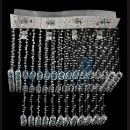 Modern Contemporary Chandelier Flush mount Pendant Fixture Crystal Rain Drop Light