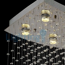 Modern Contemporary Chandelier Flush mount Pendant Fixture Crystal Rain Drop Light