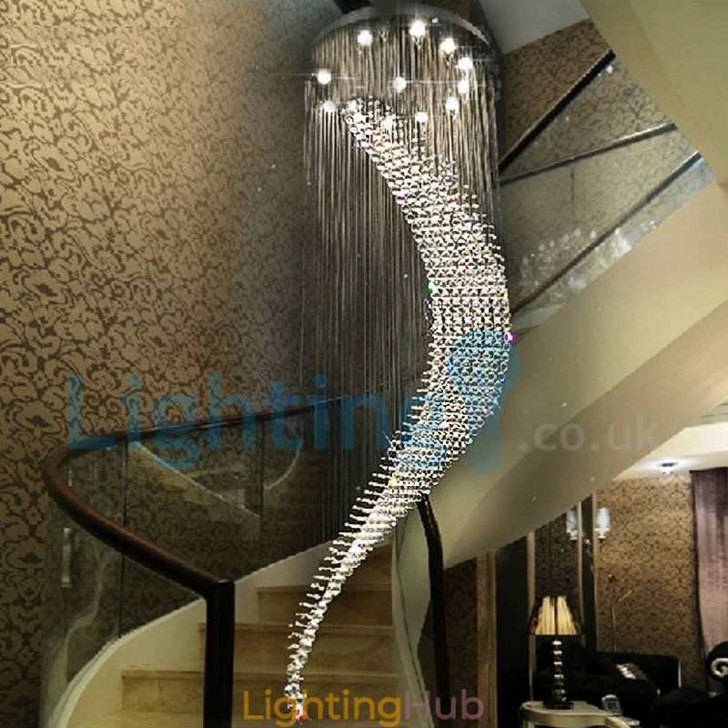Modern Contemporary Chandelier Flush mount Pendant Fixture Crystal Rain Drop Light