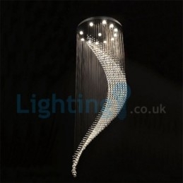 Modern Contemporary Chandelier Flush mount Pendant Fixture Crystal Rain Drop Light