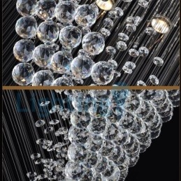 Modern Contemporary Chandelier Flush mount Pendant Fixture Crystal Rain Drop Light