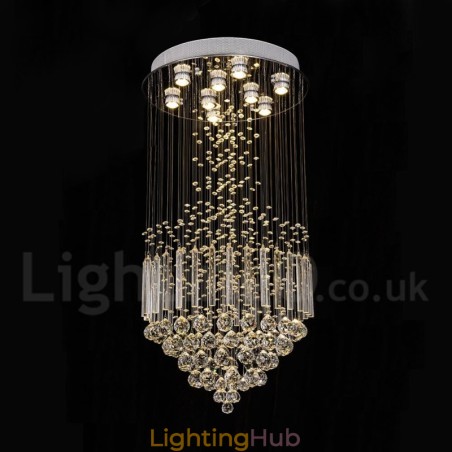 Modern Contemporary Chandelier Flush mount Pendant Fixture Crystal Rain Drop Light Modern Contemporary Chandelier Flush mount Pendant Fixture Crystal Rain Drop Light