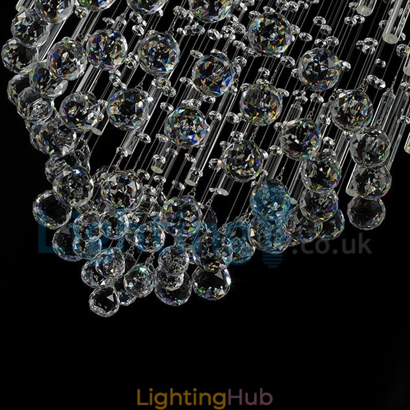 Modern Contemporary Chandelier Flush mount Pendant Fixture Crystal Rain Drop Light