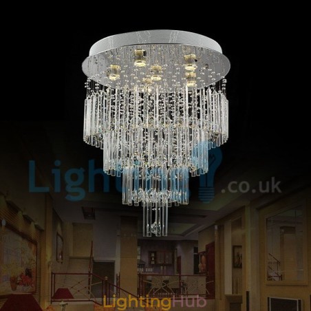 Modern Contemporary Chandelier Flush mount Pendant Fixture Crystal Rain Drop Light Modern Contemporary Chandelier Flush mount Pendant Fixture Crystal Rain Drop Light