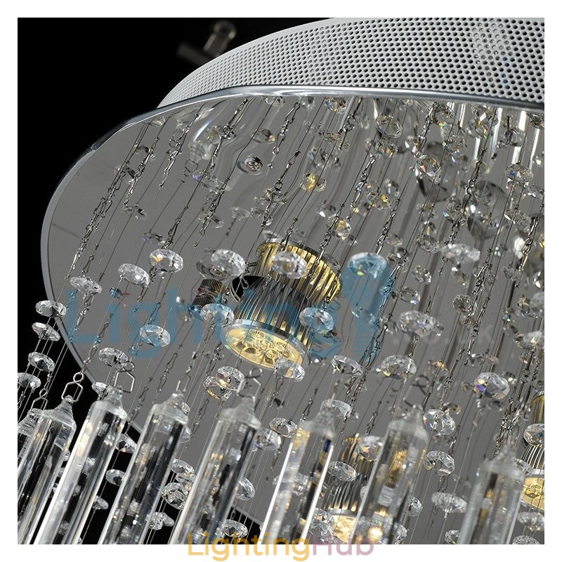 Modern Contemporary Chandelier Flush mount Pendant Fixture Crystal Rain Drop Light