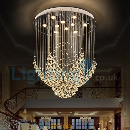 Modern Contemporary Chandelier Flush mount Pendant Fixture Crystal Rain Drop Light Modern Contemporary Chandelier Flush mount Pendant Fixture Crystal Rain Drop Light