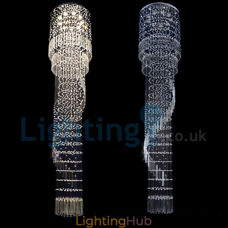 Modern Contemporary Chandelier Flush mount Pendant Fixture Crystal Rain Drop Light