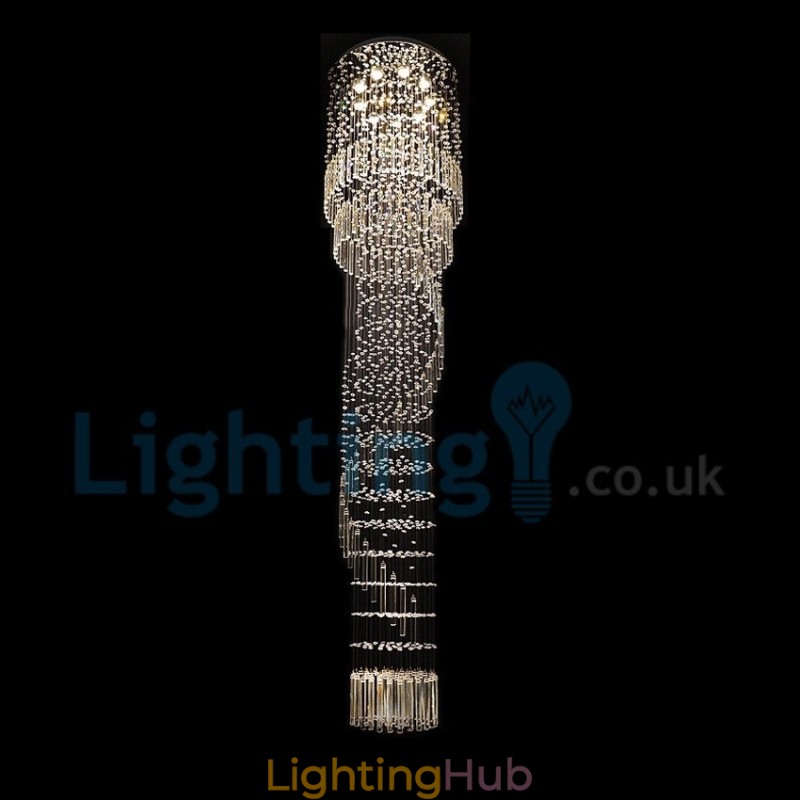 Modern Contemporary Chandelier Flush mount Pendant Fixture Crystal Rain Drop Light