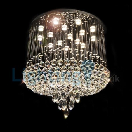 Modern Contemporary Chandelier Flush mount Pendant Fixture Crystal Rain Drop Light Modern Contemporary Chandelier Flush mount Pendant Fixture Crystal Rain Drop Light