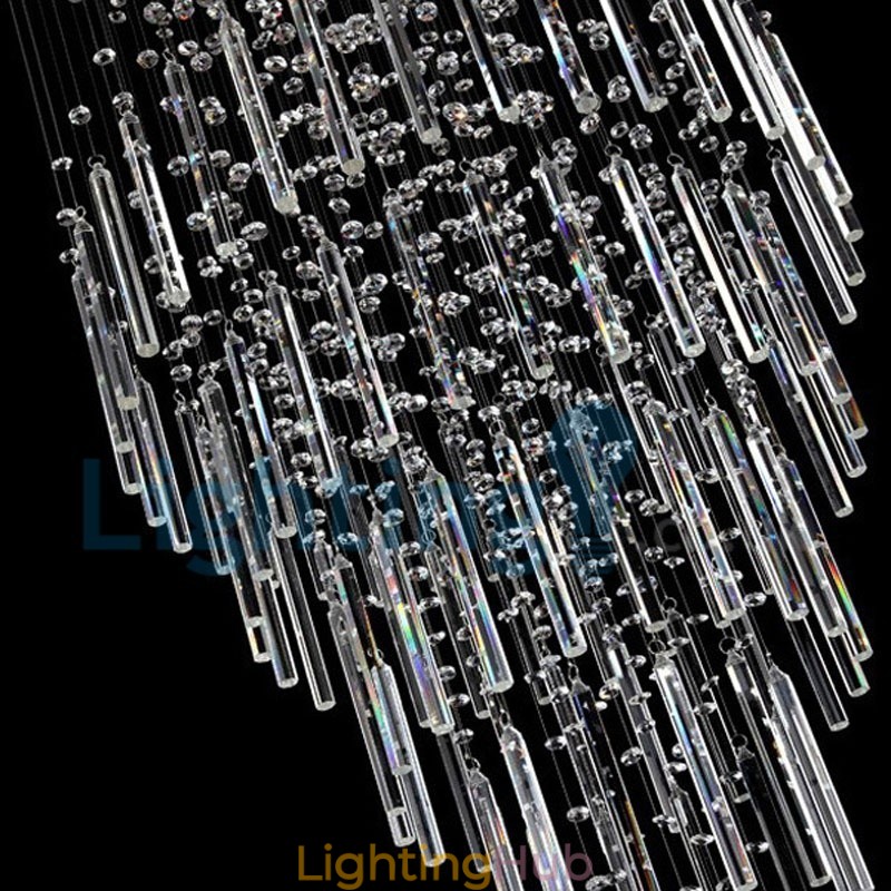 Modern Contemporary Chandelier Flush mount Pendant Fixture Crystal Rain Drop Light