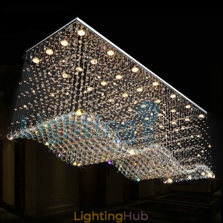 Modern Contemporary Chandelier Flush mount Pendant Fixture Crystal Rain Drop Light Modern Contemporary Chandelier Flush mount Pendant Fixture Crystal Rain Drop Light