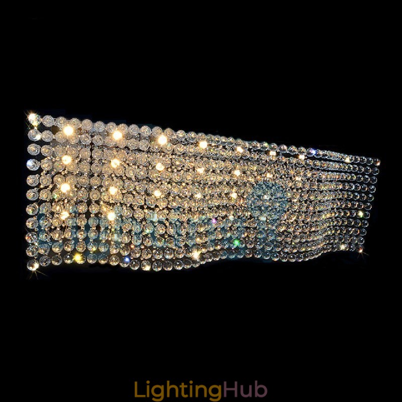 Modern Contemporary Chandelier Flush mount Pendant Fixture Crystal Rain Drop Light