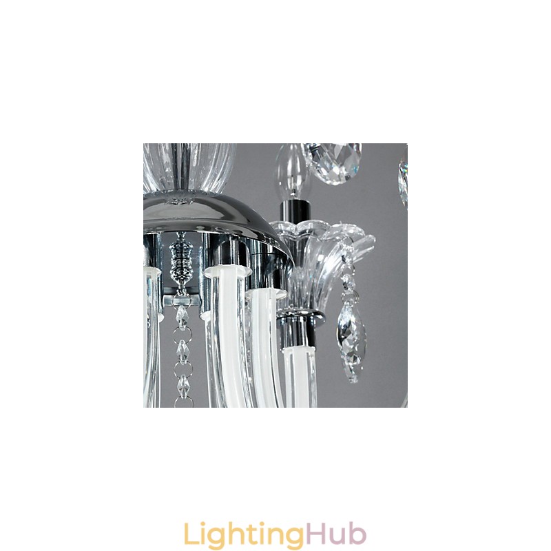 American Style Lodge 6 Light Chandelier With Glass Shade