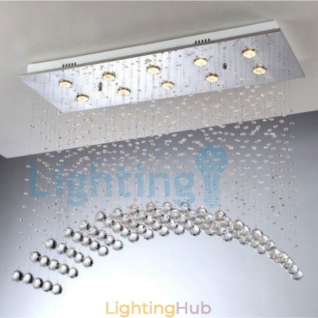 Modern Contemporary Chandelier Flush mount Pendant Fixture Crystal Rain Drop Light Modern Contemporary Chandelier Flush mount Pendant Fixture Crystal Rain Drop Light