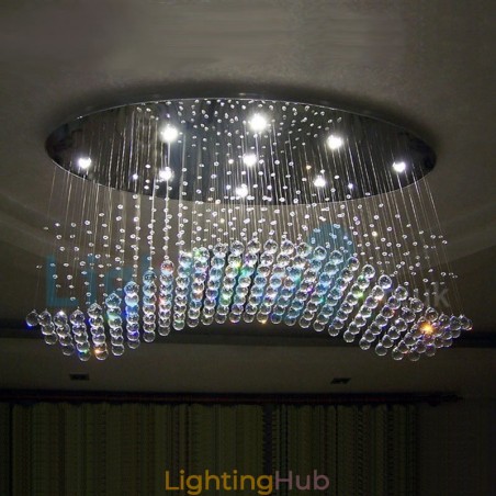 Modern Contemporary Chandelier Flush mount Pendant Fixture Crystal Rain Drop Light Modern Contemporary Chandelier Flush mount Pendant Fixture Crystal Rain Drop Light