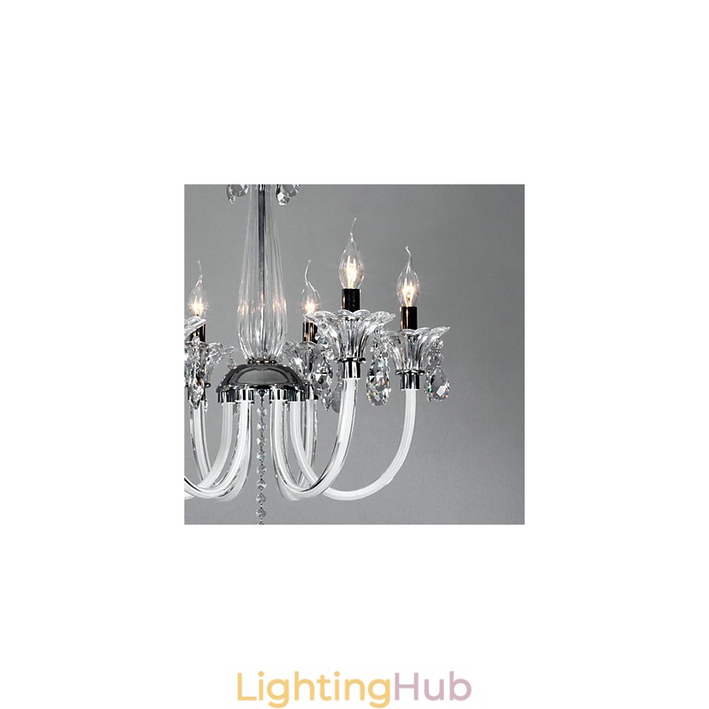American Style Lodge 6 Light Chandelier With Glass Shade