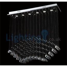 Modern Contemporary Chandelier Flush mount Pendant Fixture Crystal Rain Drop Light