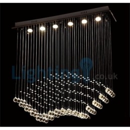 Modern Contemporary Chandelier Flush mount Pendant Fixture Crystal Rain Drop Light