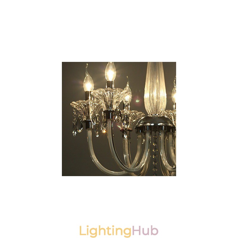 American Style Lodge 6 Light Chandelier With Glass Shade