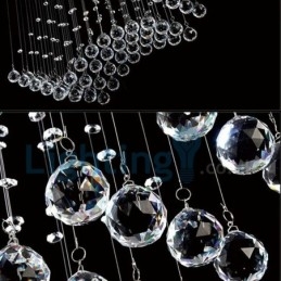 Modern Contemporary Chandelier Flush mount Pendant Fixture Crystal Rain Drop Light