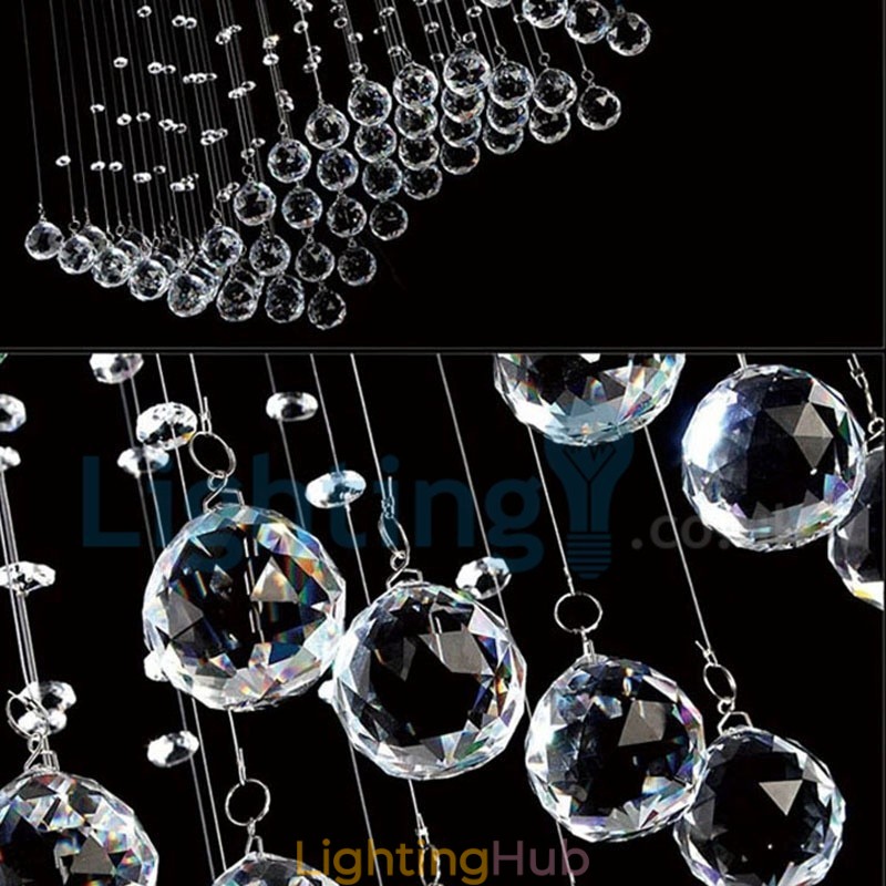 Modern Contemporary Chandelier Flush mount Pendant Fixture Crystal Rain Drop Light