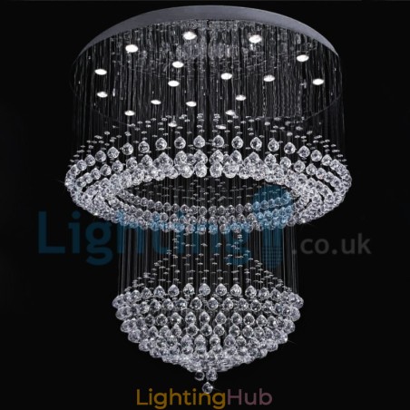 Modern Contemporary Chandelier Flush mount Pendant Fixture Crystal Rain Drop Light Modern Contemporary Chandelier Flush mount Pendant Fixture Crystal Rain Drop Light