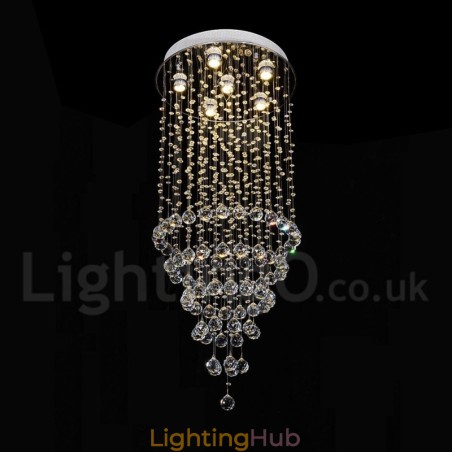 Modern Contemporary Chandelier Flush mount Pendant Fixture Crystal Rain Drop Light Modern Contemporary Chandelier Flush mount Pendant Fixture Crystal Rain Drop Light