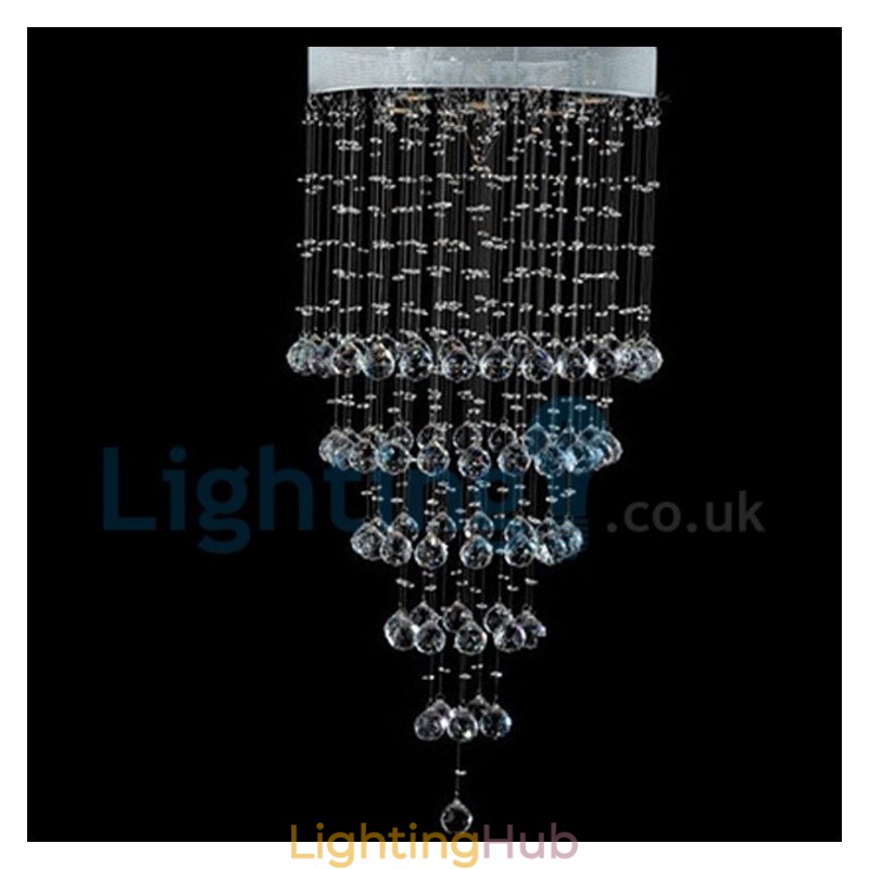 Modern Contemporary Chandelier Flush mount Pendant Fixture Crystal Rain Drop Light