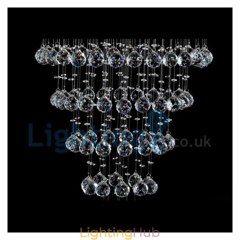 Modern Contemporary Chandelier Flush mount Pendant Fixture Crystal Rain Drop Light