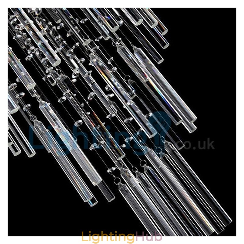 Modern Contemporary Chandelier Flush mount Pendant Fixture Crystal Rain Drop Light