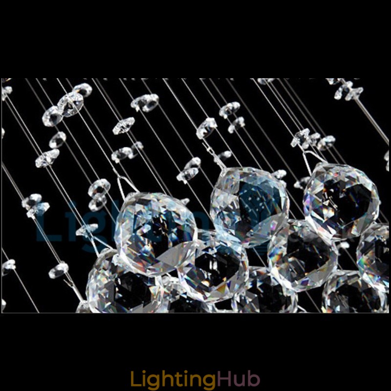 Modern Contemporary Chandelier Flush mount Pendant Fixture Crystal Rain Drop Light