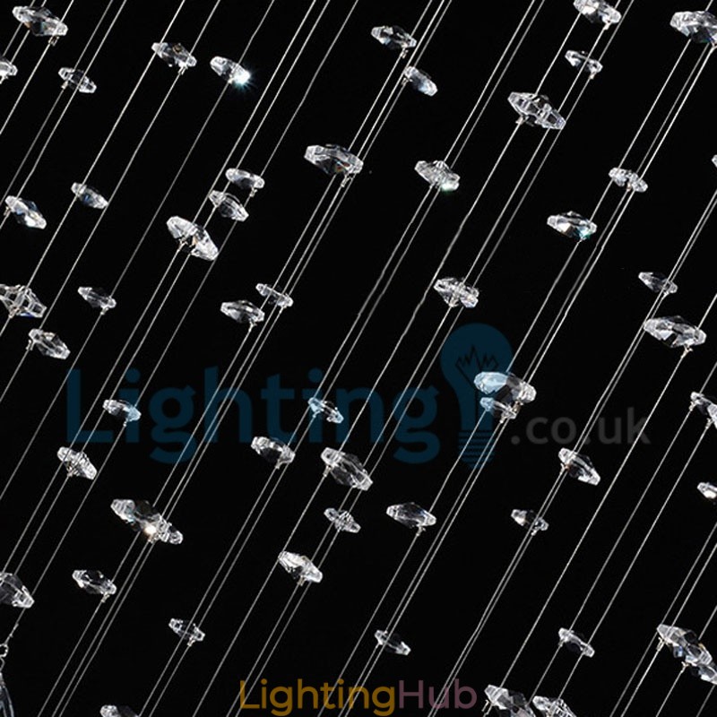 Modern Contemporary Chandelier Flush mount Pendant Fixture Crystal Rain Drop Light