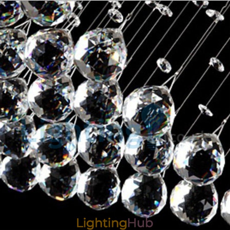 Modern Contemporary Chandelier Flush mount Pendant Fixture Crystal Rain Drop Light