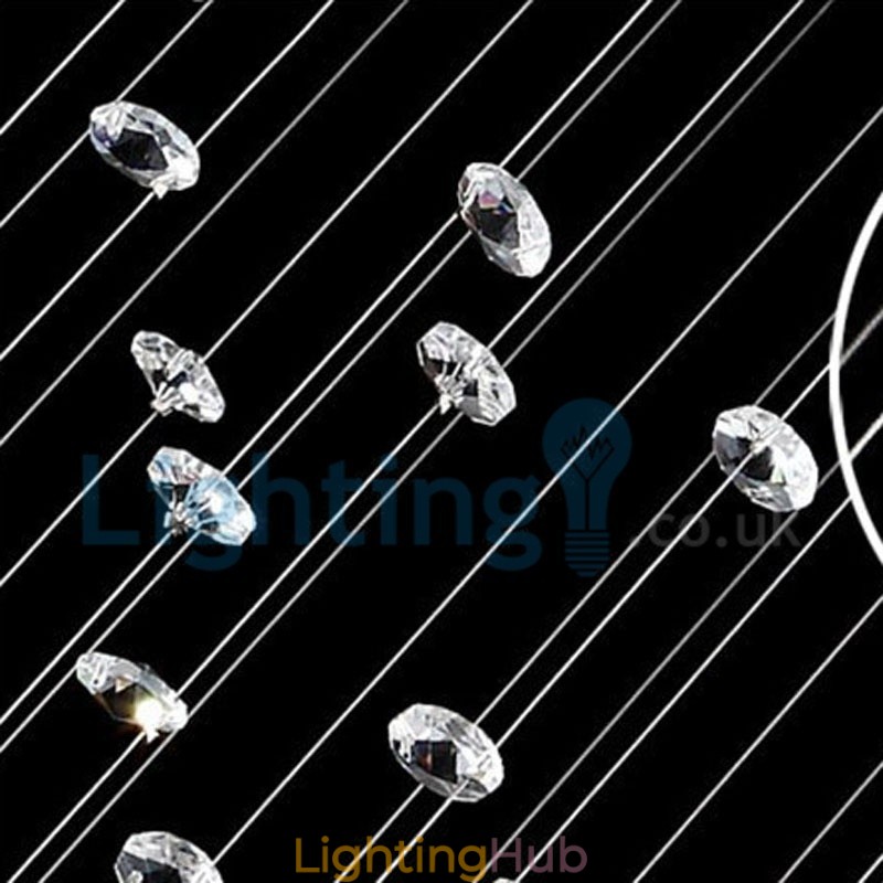 Modern Contemporary Chandelier Flush mount Pendant Fixture Crystal Rain Drop Light
