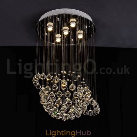 Modern Contemporary Chandelier Flush mount Pendant Fixture Crystal Rain Drop Light Modern Contemporary Chandelier Flush mount Pendant Fixture Crystal Rain Drop Light