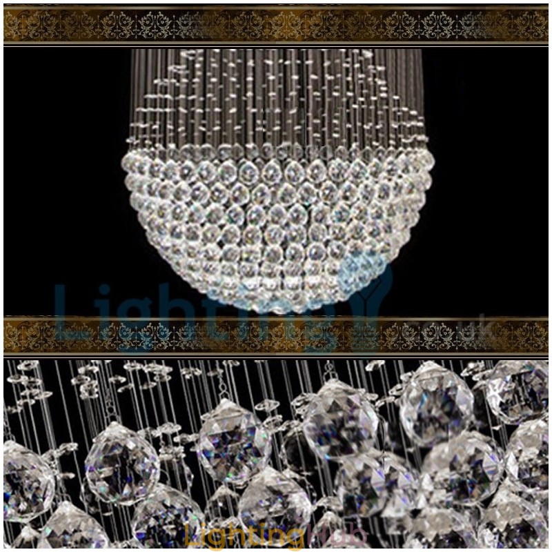 Modern Contemporary Chandelier Flush mount Pendant Fixture Crystal Rain Drop Light