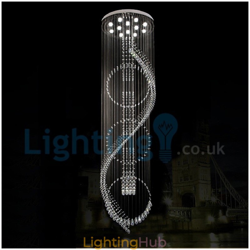 Modern Contemporary Chandelier Flush mount Pendant Fixture Crystal Rain Drop Light