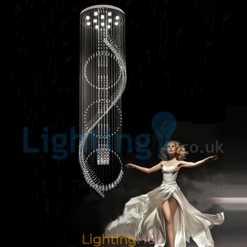 Modern Contemporary Chandelier Flush mount Pendant Fixture Crystal Rain Drop Light